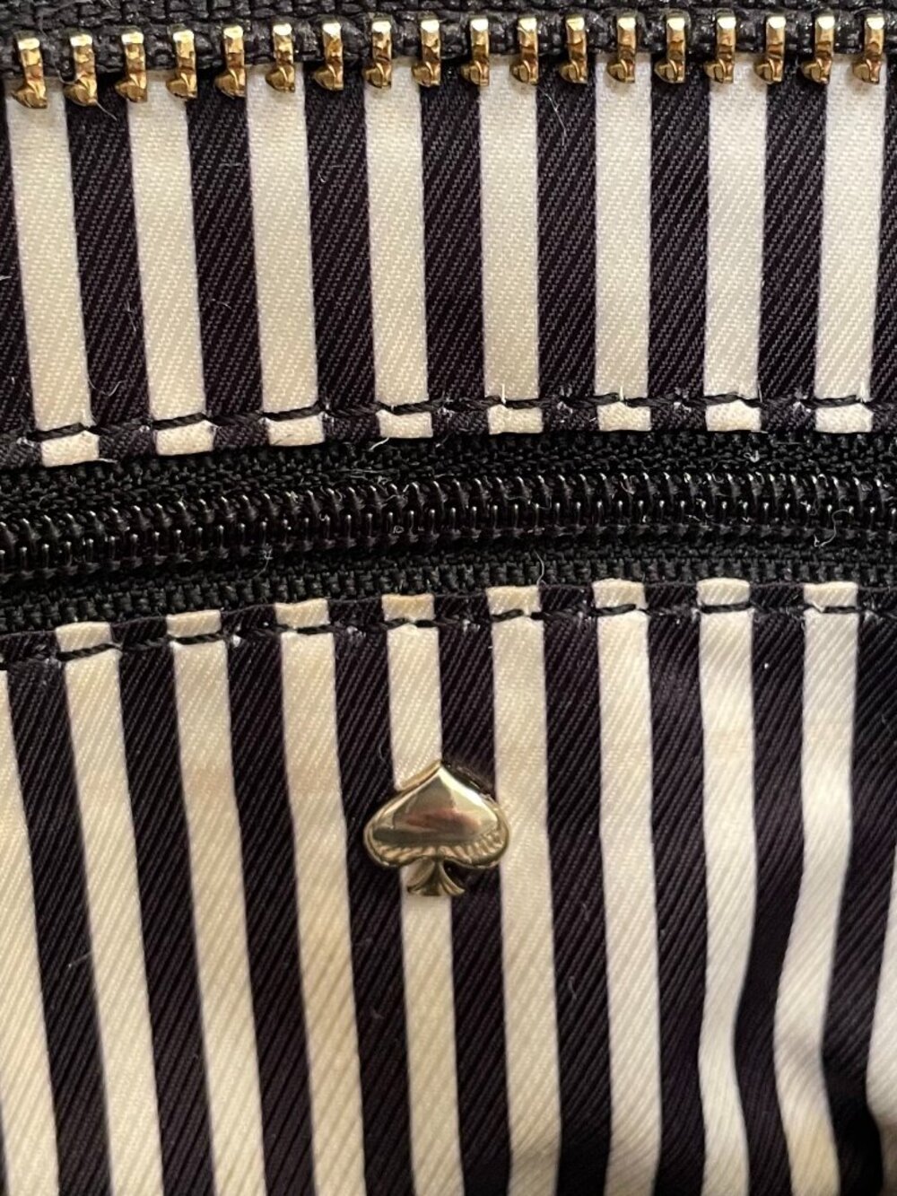 Kate Spade Cameron Street Candace Leather Satchel Color Block Black & Tan Large - Picture 13 of 16